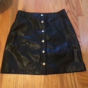 Black button down mini skirt!